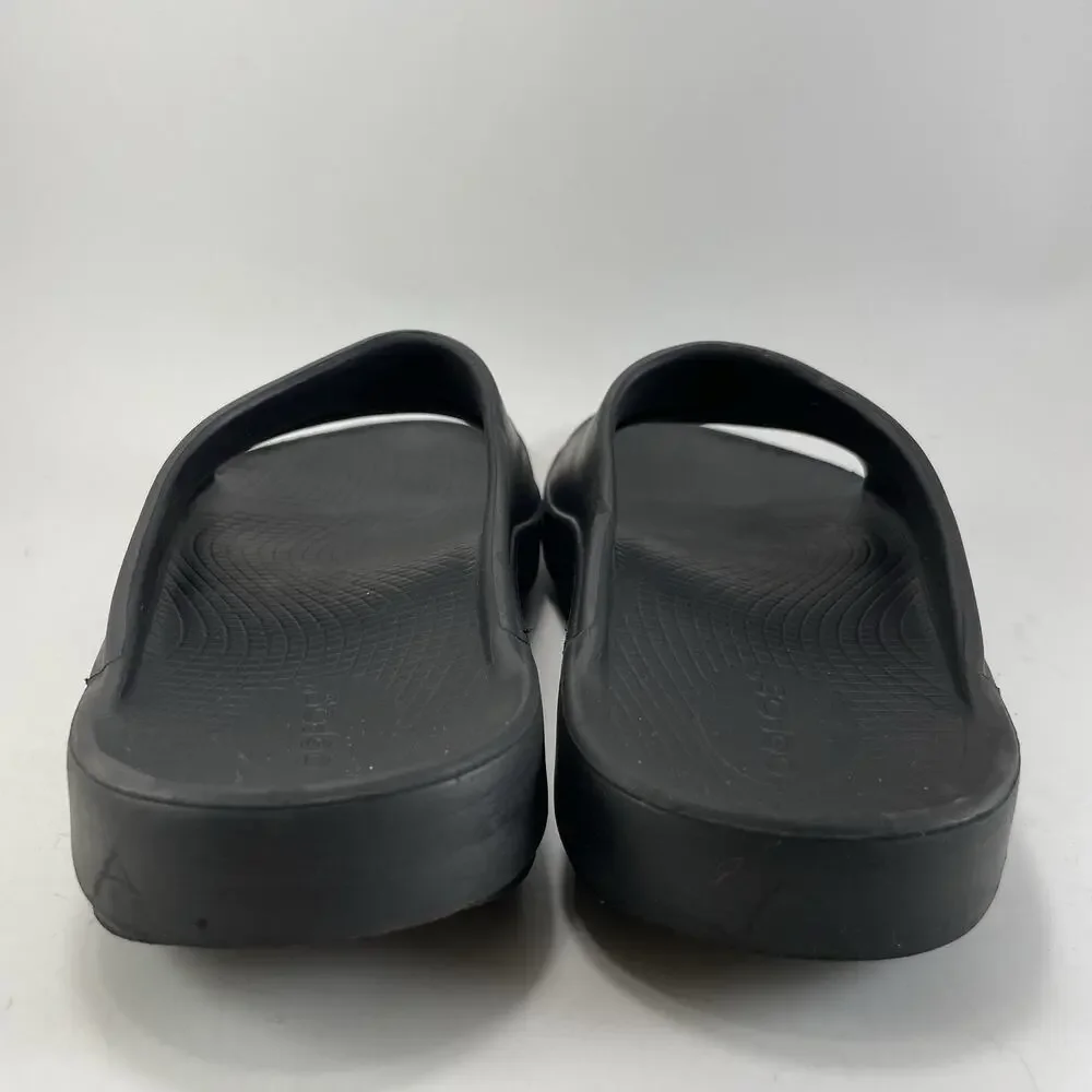 Oofos OOahh Recovery Slides Mens Size 7 Black Synthetic Comfort Athletic Sandal